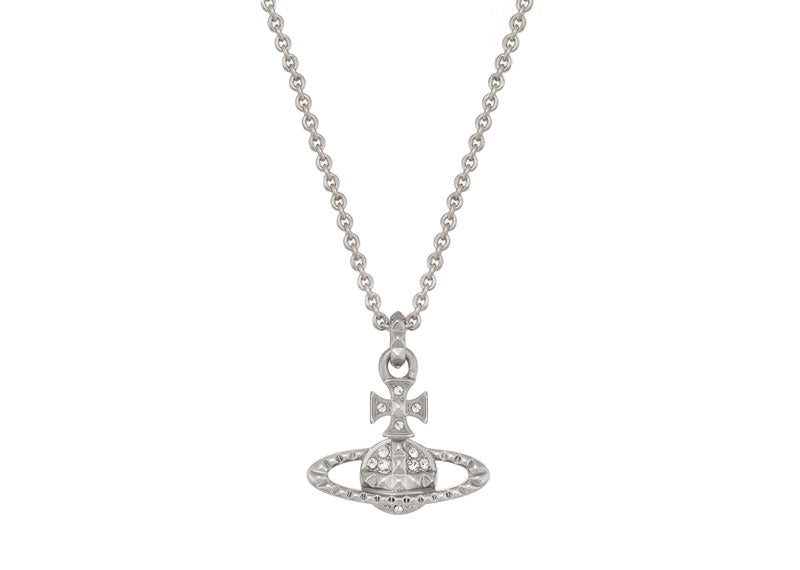 Vivienne Westwood Mayfair Bas Relief Pendant Necklace Rhobium