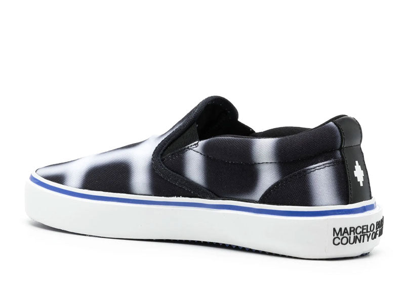 Marcelo Burlon Blurred Check Slip On Vulc Black