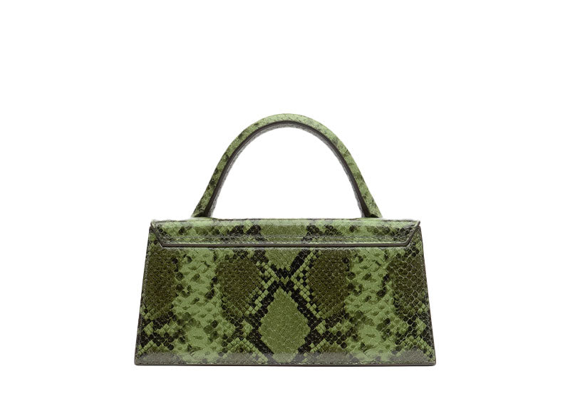 Jacquemus Le Chiquito Long Python Print Green