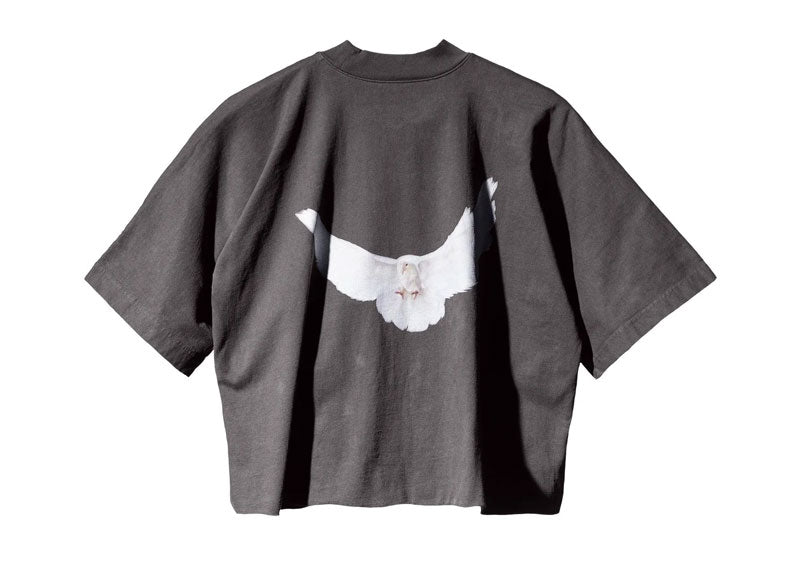Yeezy Gap Engineered by Balenciaga Cropped Dove No Seam T-Shirt Dark Grey