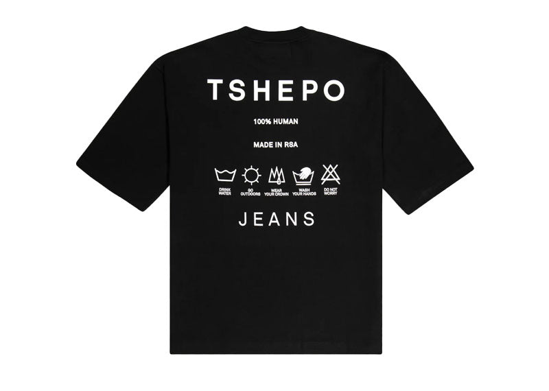 TSHEPO Self Care Oversized T-Shirt Black
