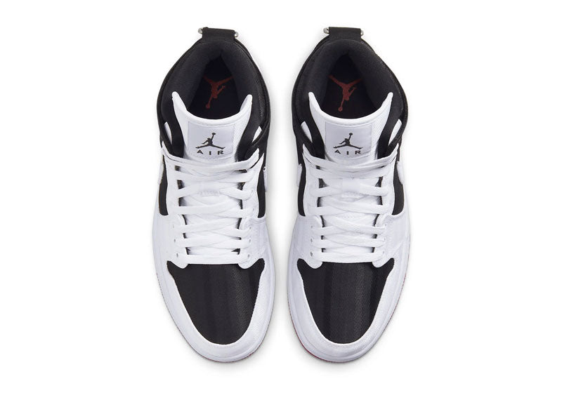 Jordan 1 Mid SE Utility Canvas White Black Gym Red (Women's)