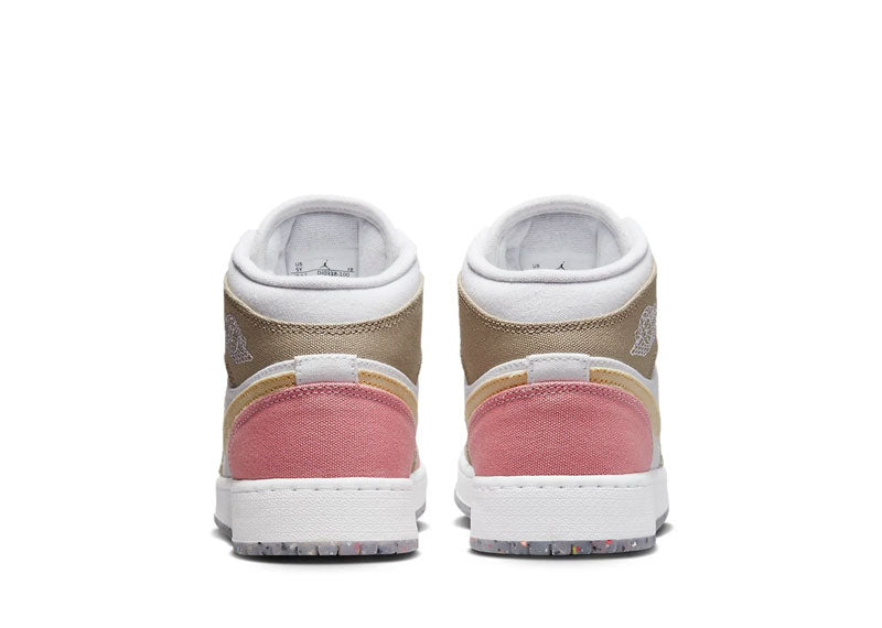Jordan 1 Mid SE Pastel Vivid Green Grind (GS)