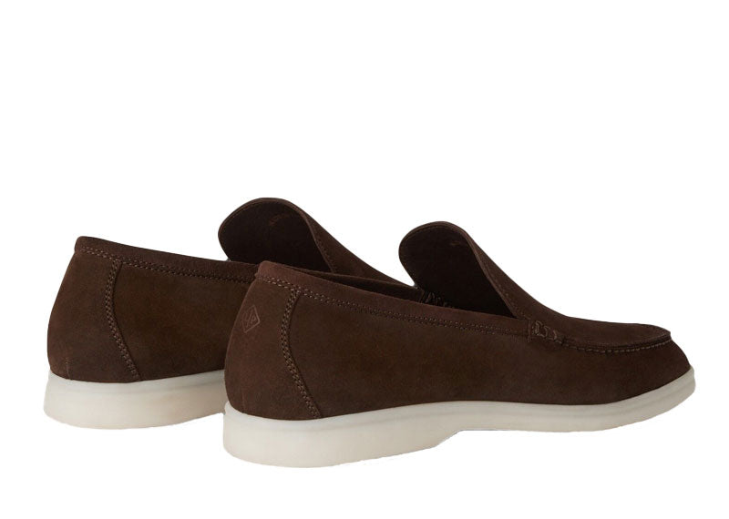Loro Piana Summer Walk Loafer Suede Chocolate