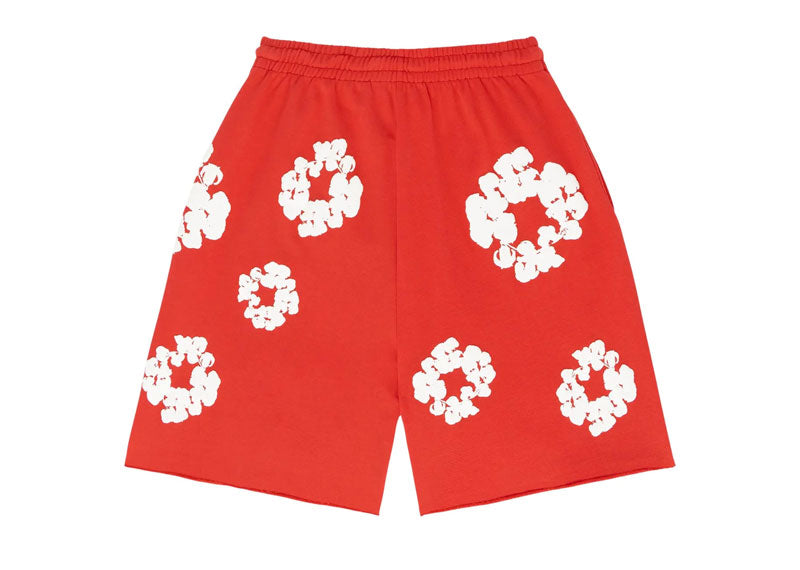 Denim Tears Cotton Wreath Shorts Red