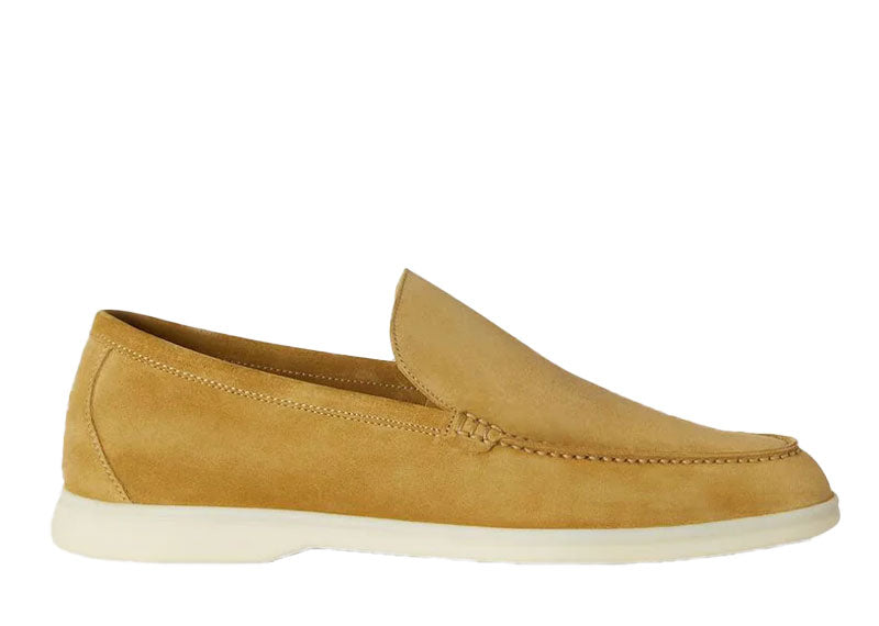 Loro Piana Summer Walk Loafer Suede Dijon Mustard Yellow