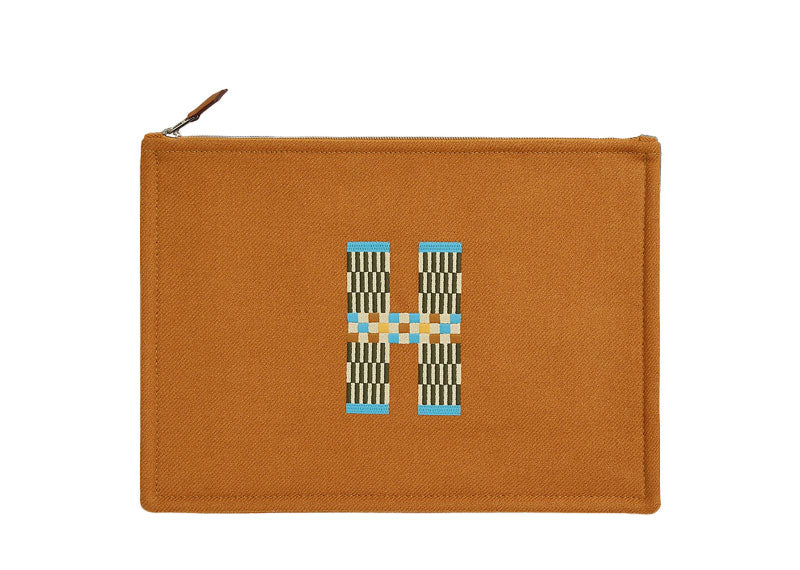 Hermes H Natte Case Large Model Cognac