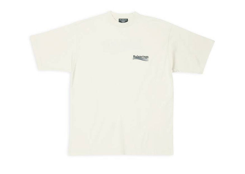 Balenciaga Political Campaign Large Fit T-Shirt Beige