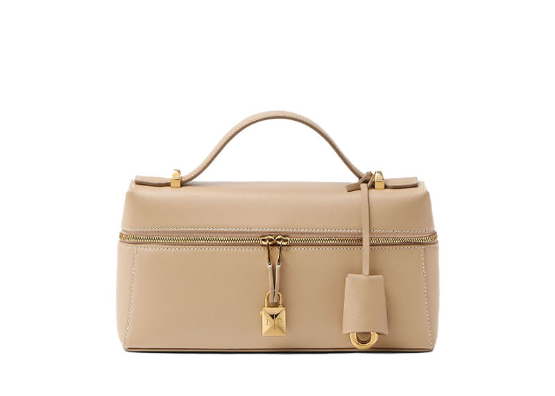 Loro Piana Extra Bag L23 Calfskin Light Mastic/Sun Gold