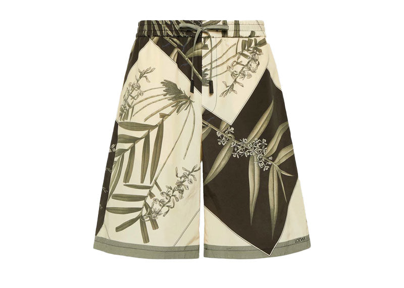 Loewe Paula's Ibiza Silk Shorts Anthrachite