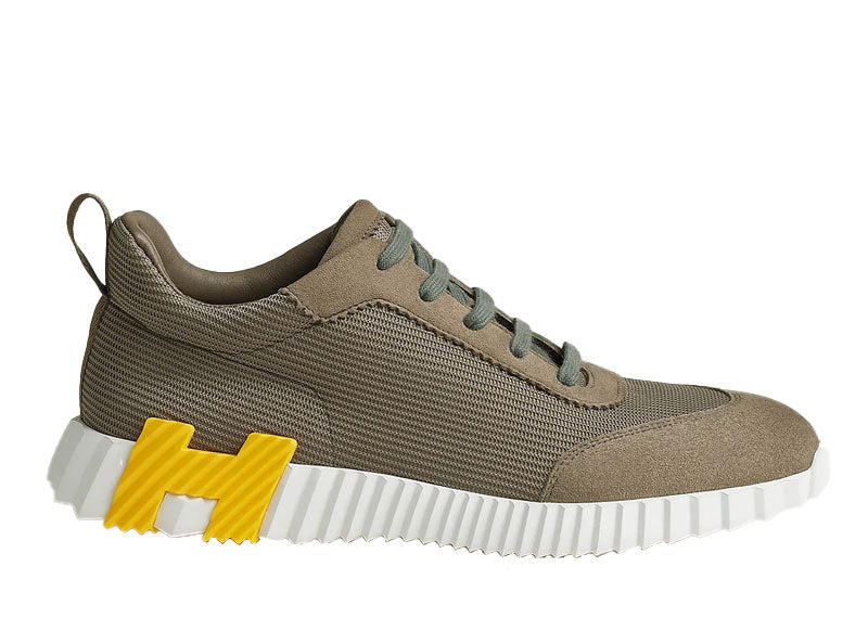 Hermes Bouncing Sneaker Etoupe / Yellow