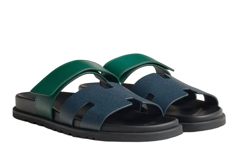 Hermes Chypre Sandal Bleu Celeste / Vert Oyat