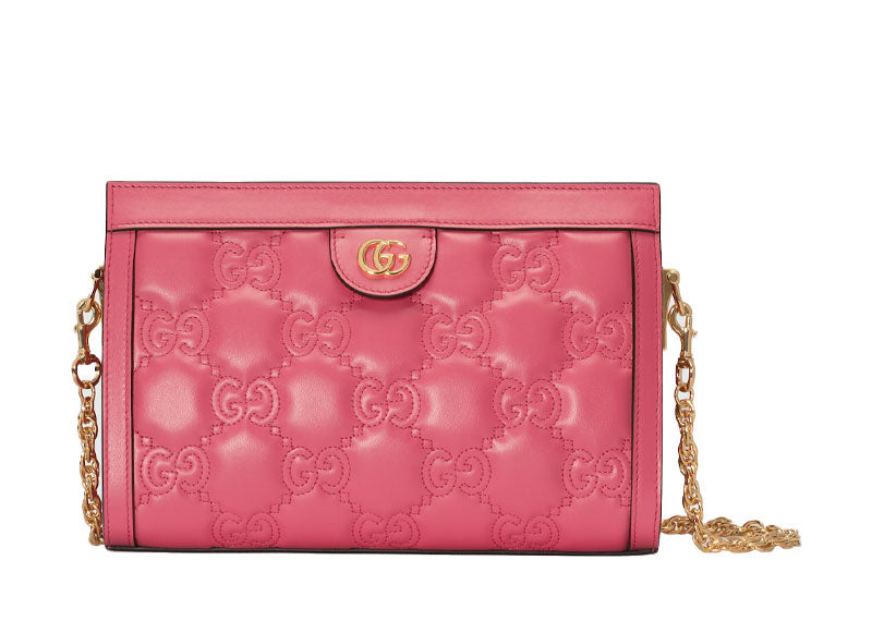 Gucci GG Matelasse Small Shoulder Bag Pink