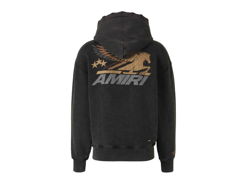 Amiri Vintage Pegasus Hoodie Washed Black