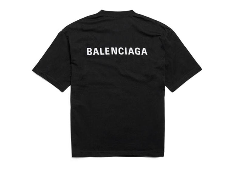 Balenciaga Logo Medium Fit T-Shirt Black