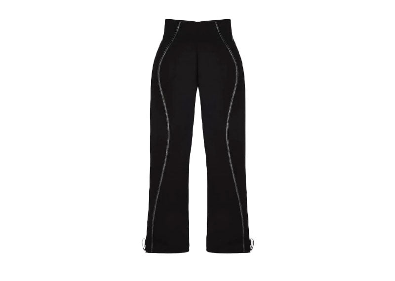 Maniere De Voir Contour Piping Joggers Black