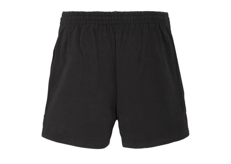 Balenciaga Logo Print Cotton Jersey Shorts Black