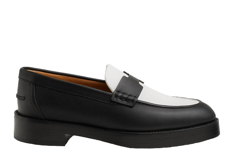 Hermes Hour Loafer Noir/Blanc