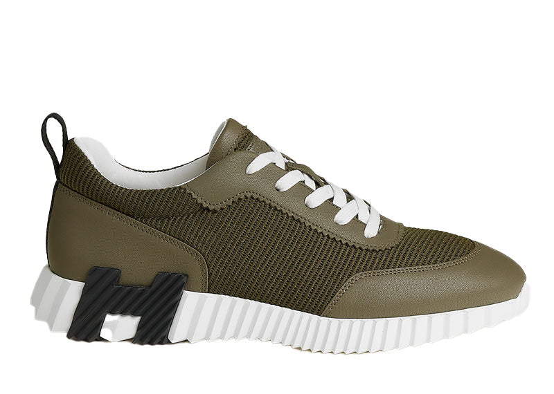 Hermes Bouncing Sneaker Technical Mesh Vert Toundra