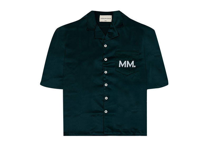 Micael Matthews MM Satin Shirt Emerald Green