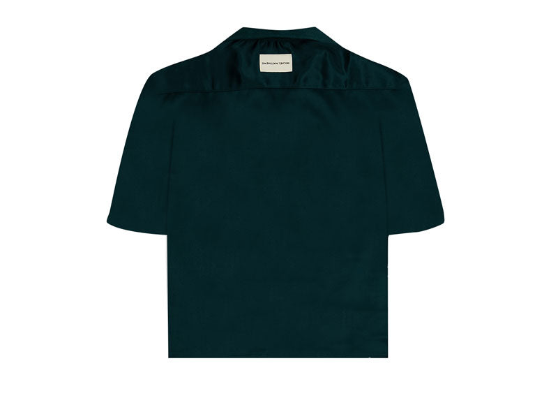 Micael Matthews MM Satin Shirt Emerald Green