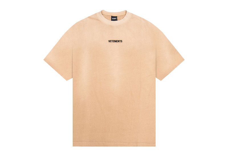 Vetements Small Logo T-Shirt Washed Brown