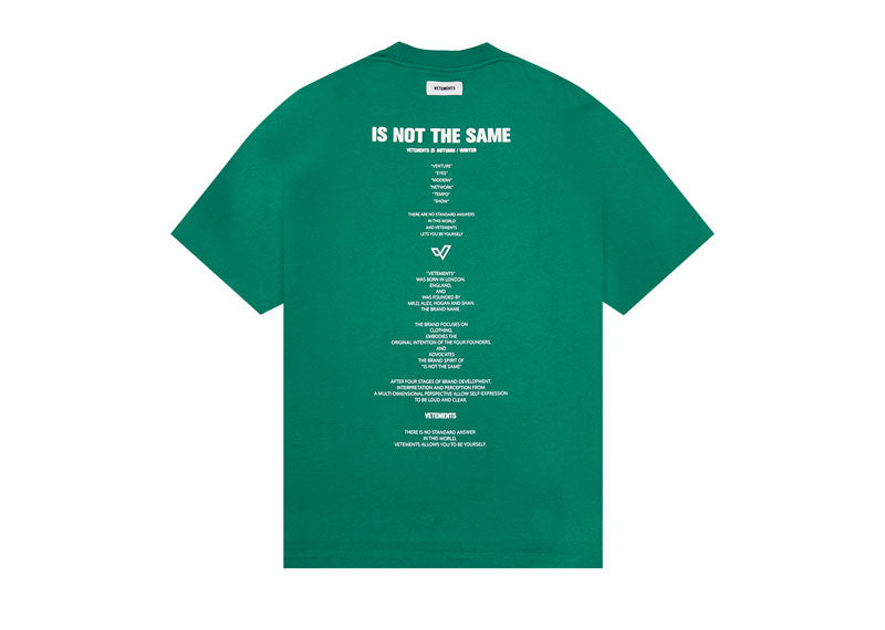 Vetements 25 Autumn / Winter T-Shirt Forest Green