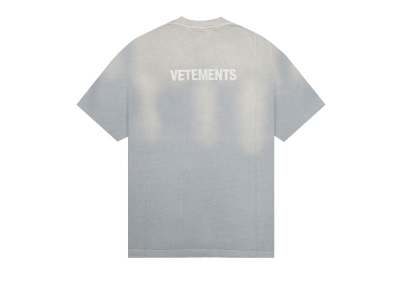 Vetements Small Logo T-Shirt Washed Grey