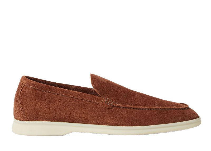 Loro Piana Summer Walk Loafer Suede Brown Whiskey