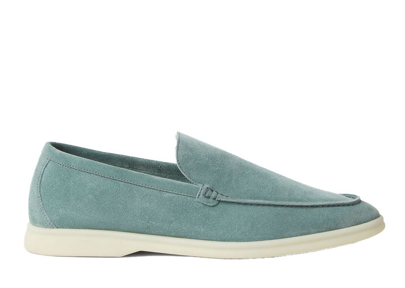 Loro Piana Summer Walk Loafer Suede Pine Cloud
