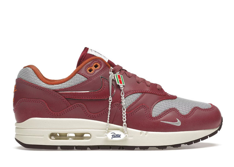 Nike Air Max 1 Patta Waves Rush Maroon (with Bracelet)