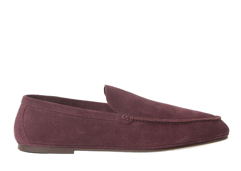 Loro Piana Summer Anton Loafer Suede Grape Fruit