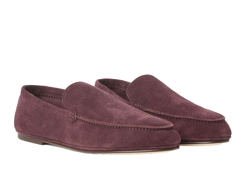 Loro Piana Summer Anton Loafer Suede Grape Fruit