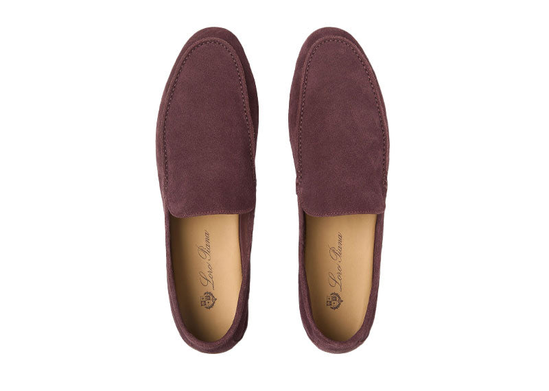 Loro Piana Summer Anton Loafer Suede Grape Fruit