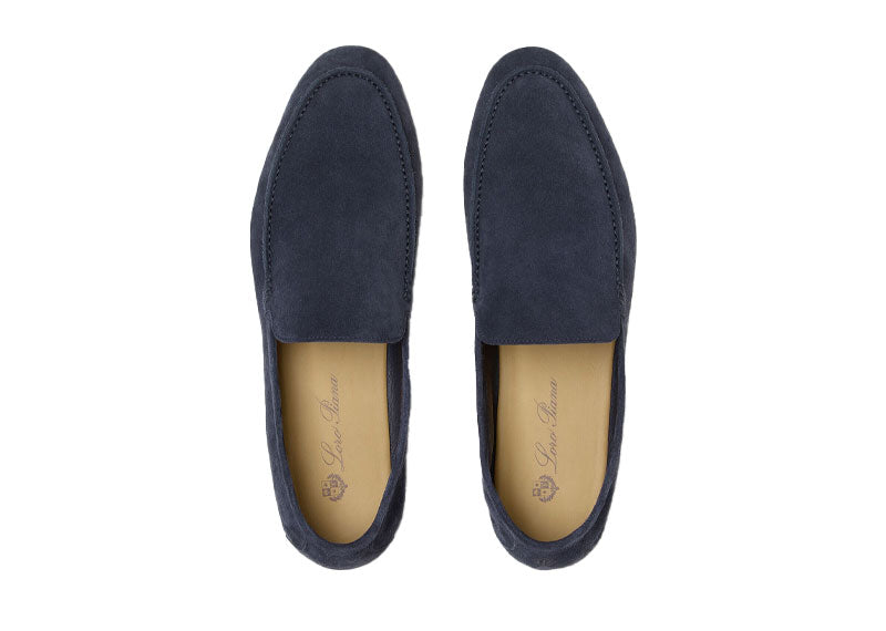 Loro Piana Summer Anton Loafer Suede Dark Blue Abyss