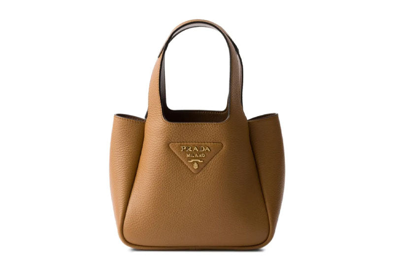 Prada Leather Mini Tote Bag Brown