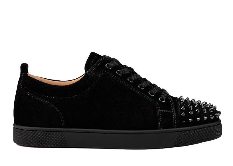 Christian Louboutin Louis Junior Spikes Suede Sneaker Black