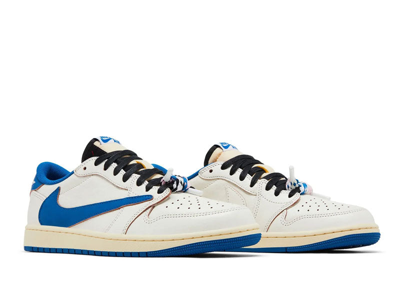 Jordan 1 Retro Low OG SP Fragment x Travis Scott Sail Military Blue
