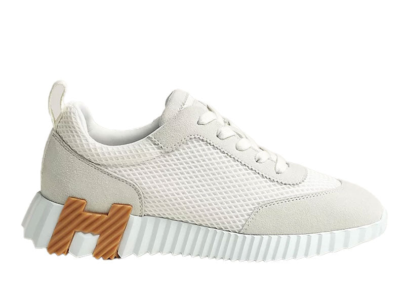 Hermes Bouncing Sneaker Technical Mesh Blanc Beige
