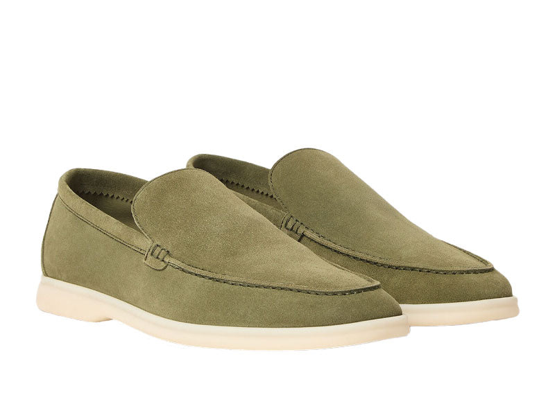 Loro Piana Summer Walk Loafer Suede Verde Acqua