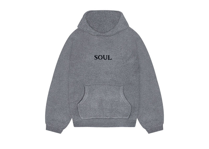 SOUL Knitted Bailey Hoodie Grey