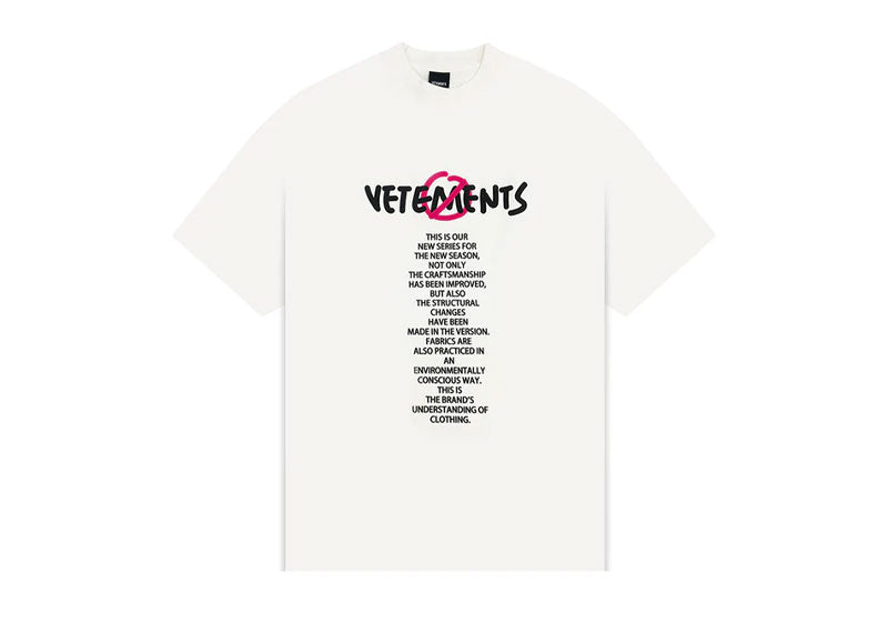 Vetements Block T-Shirt White