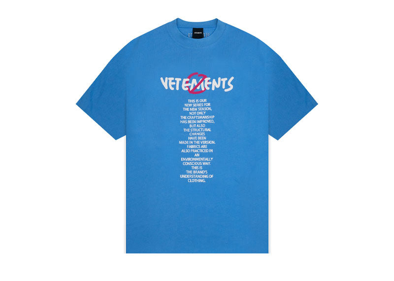 Vetements Block T-Shirt Blue