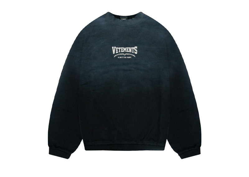 Vetements Is Not The Same Crewneck Washed Black