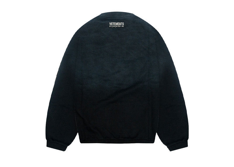 Vetements Is Not The Same Crewneck Washed Black