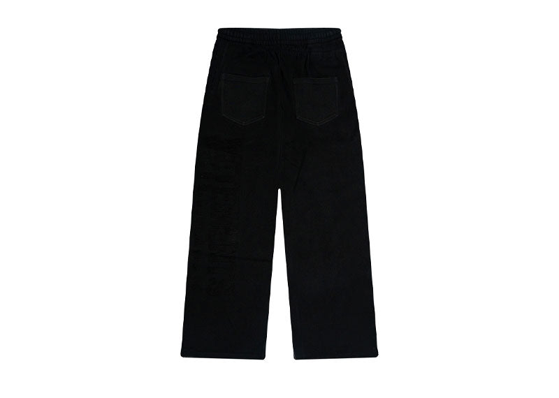 Vetements Stud Wide Leg Heavy Sweatpants Black