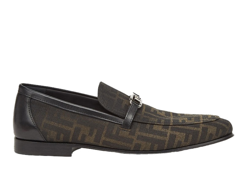 Fendi O'Lock Jacquard Loafer Brown