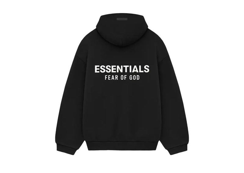 Fear of God Essentials Classic Full Zip-Up Hoodie Jet Black