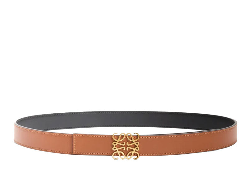 Loewe Anagram Reversible Belt Tan/Gold