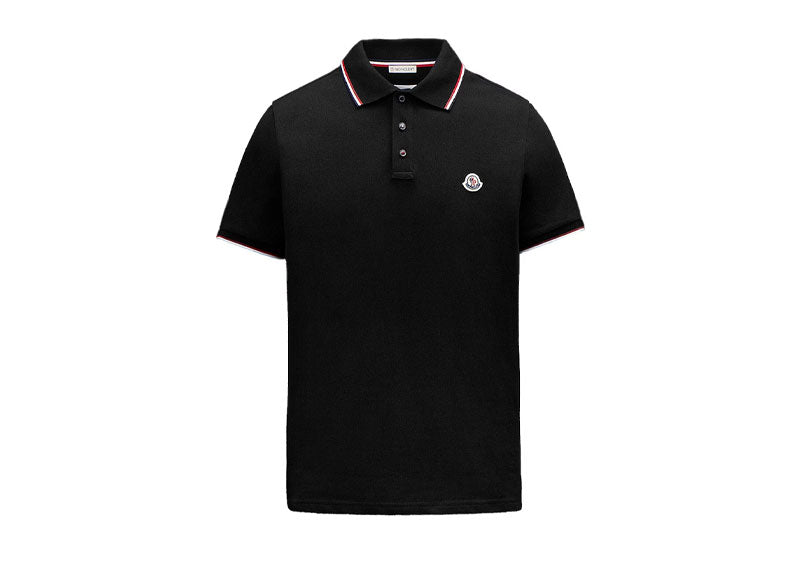 Moncler Logo Polo Shirt Black/Red/White